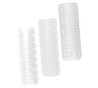 NUOBESTY 3pcs Clay Texture Roller for Polymer Clay Earrings Twig Roller Pottery Tool Kit Embossing Stick DIY Jewellery Making Supplies White Plastic Compact and Portable