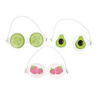 NUOBESTY 3pcs Cooling Eye Masks PVC Gel Eye Pads for Summer Use Light Blocking Random Style