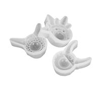 NUOBESTY 3pcs Devil Cat Silicone Molds for Resin Crafting Heat Resistant Halloween Ornament Molds with Unique Horned Design for Jewelry Soap Candle Making