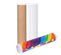 NUOBESTY 3Pcs DIY Kaleidoscope Making Kit, White Paper Blank Kaleidoscope Craft Set for Kids