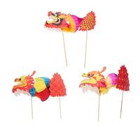 NUOBESTY 3Pcs DIY Paper Dragon Craft Kit for Creative Chinese Year Honeycombs Dragon Material Fun and Educational Craft Supply to Enhance Imagination and Hands Skills