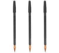 NUOBESTY 3Pcs Dual Tip Scratch Pens, Comfortable Grip Painting Tools for Detailed & Vibrant Art Projects, Black Plastic Stylus Pens for Scratch Coloring