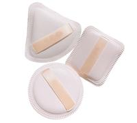 NUOBESTY 3pcs Dual-use White Sponge Powder Puff Set for Wet and Dry Application, Made of Hydrophilic Polyurethane with Comfortable Texture, for Precise Makeup Blending and Powder Saving