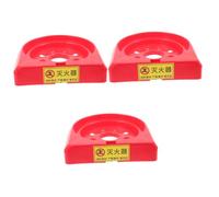 NUOBESTY 3pcs Fire Extinguisher Base Stand Durable Floor Holder for Powder Fire Extinguishers Compact Design for Car Trunks Stable Practical Safety Accessory