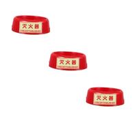 NUOBESTY 3pcs Fire Extinguisher Base Stand Reflective Floor Holder for Easy Identification Durable Plastic Support for Various Extinguisher Simple Installation Night Glow Design