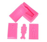 NUOBESTY 3Pcs Halloween Silicone Skeleton Molds Flexible Human Skull Coffin Design for DIY Resin Keychains Ornaments and Candy Making Crafts
