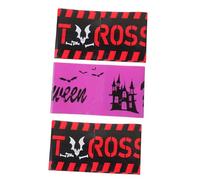 NUOBESTY 3pcs Halloween Warning Caution Tape Spooky Safety Tape Decor for Indoor Outdoor Haunted House Bar Ktv Porch Courtyard Party Decoration Random Style