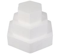 NUOBESTY 3pcs Hexagon Shape Fake Cake Mould Set 4 6 8 Polystyrene Foam Cake Embryo Party Favors Mold for Decorating Practice