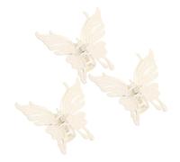 NUOBESTY 3Pcs Large Butterfly Hair Claw Clips 10cm Plastic Jaw Clips for Women Suitable for Long and Thin Hair Clamp Holders for Back Styling