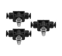 NUOBESTY 3pcs Pneumatic Inline Throttle Valve Push-to-Connect Air Tube Speed Adjuster Black Sa-04 Flow Control Valve for Cylinder Exhaust and Air Flow Restriction