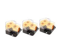 NUOBESTY 3pcs Power Distribution Block for Car Amplifier Audio System Zinc Alloy Splitter Input to Outputs Easy Installation Compatible with Various Audio Systems for Auto and Boat Use