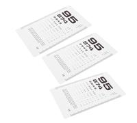 NUOBESTY 3pcs Pvc Vision Test Chart with Standard Visual Acuity Layout, Waterproof and Easy to Carry Eye Exam Charts for Adults, Suitable for Home and Outpatient Rooms