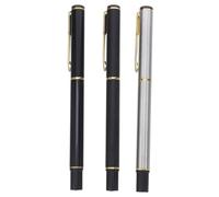 NUOBESTY 3pcs Refillable Calligraphy Brush Pens Portable Fine Tip Fountain Pen for Chinese Japanese Writing Drawing Art Sketching with Stainless Steel Markers