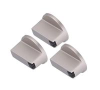 NUOBESTY 3pcs Replacement Stove Control Knobs for Gas Stove, Universal 6mm Hole Diameter, Silver Metal Sturdy and Reliable Cooker Knobs Suitable for Kitchen Use