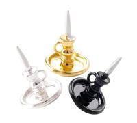 NUOBESTY 3pcs Scale Miniature Dollhouse Decorative Candlestick Holder Authentic European Design for Micro Landscape Furniture and Home Decoration