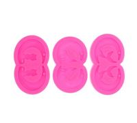 NUOBESTY 3pcs Silicone Earring Molds Kit Moon Animal Shapes Cats Mermaid Tail Wolf Pendant Casting Moulds for DIY Resin Jewelry Crafting Kit Easy to Use Flexible Silicone