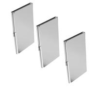 NUOBESTY 3pcs Stainless Steel Business Card Holder Metal Credit Card Carrier for Men and Women Buckle Style with Sleek Metallic Finish Compact Organizer for Professional Use