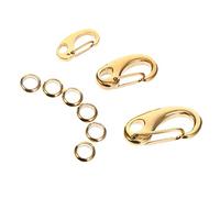 NUOBESTY 3Pcs Stainless Steel Pet Collar Clips with Quick Release Hooks and Dog Tag Rings Wear Resistant Clasp for Secure and Comfortable Pet Tag Attachment Dogs and Cats