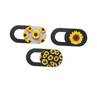 NUOBESTY 3pcs Sunflower Design Webcam Cover Slider Ultra Thin Privacy Camera Cover for Laptop Tablet Easy Slide Open Close Durable Material for Video Chats Photos