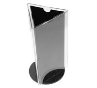 NUOBESTY 3pcs Table Slanted Sign Holder Triangular Desktop Paper Display Holder for Menu Acrylic Liquor Brand Tag