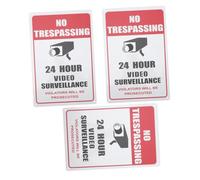NUOBESTY 3pcs Vintage Metal Wall Decoration No Trespassing Warning Signs for Home Bar Kitchen Garage Farmhouse Wall Art Retro Tin Posters Creative Photography Studio Decor