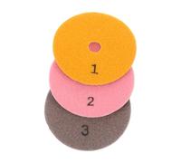 NUOBESTY 3pcs Wet Diamond Polishing Discs Kit for Marble Concrete Stone Precision Sanding Pads Coarse Fine Polishing Wet Grinding Pads for Tile Surface Cleaning