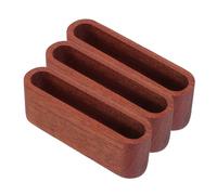 NUOBESTY 3pcs Wooden Business Card Holder Desk Organizer Compact Display Stand for Office Home Reception Sleek Farmhouse Style for Business Cards Notes