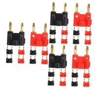 NUOBESTY 3sets Gold Plated Double Head Banana Plug Connectors for Speaker Wire Screw Type Audio Jack Clips Wire Connection Compatible with Various Sound Systems Quick Installation 10pcs*3