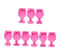 NUOBESTY 3sets Resin Molding Kit Silicone Goblet Cup Shaped Molds for Keychain Charms Pendant Making 3pcs*3