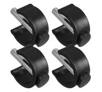 NUOBESTY 4 Pcs Black Crutch Locking Clips Replacement Pin Locks for 25mm/28mm Walking Sticks and Bathroom Bench Support, Universal Compatibility with Drainage Holes for Secure Fixation