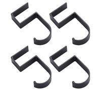NUOBESTY 4 Pcs Desk Hanger Hook Handbag Hook Holder Space Aluminium Black No Damage Installation for Backpacks and Clothes, Professionals and Students, Meeting Rooms and Storage Space