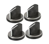 NUOBESTY 4 Pcs Gas Stove Knobs Gas Stove Accessory Plastic Fireproofing Temperature Control Right Angle 0° Fit for Hole Diameter 8mm Replacement Parts for Kitchen Cooker