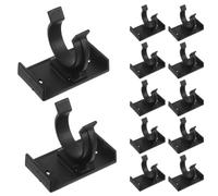 NUOBESTY 40 Sets Adjustable Plinth Clips for Kitchen Cabinets with Impact and Heat Resistant Abs Material, Semi Circular Opening Design, for Furniture DIY and Home Use, Black Kickboard