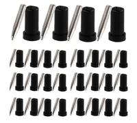 NUOBESTY 400pcs 0.5mm Fine Point Replacement Nibs for Gel Pen Shells with Rubber Protective Caps, Smooth Writing and Consistent Ink Flow, for School and Office Use