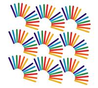 NUOBESTY 400pcs Jumbo Colored Wooden Popsicle Sticks for DIY Art Projects Vibrant Crafting Supplies for School Science Models Party Decorations and Reusable Ice Cream Stick Experiments