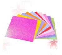 NUOBESTY 400pcs Shining Pearlescent Origami Paper Double-Sided Glitter Folding Craft for DIY Art Projects and Handmade Decorations
