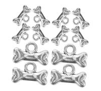 NUOBESTY 40pcs Antique Silver Dog Charms for Jewelry Making Adorable DIY Beads for Bracelets Necklaces Vintage Dog Charms Supplies