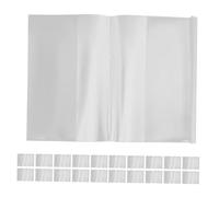 NUOBESTY 40pcs Clear Book Covers Transparent Plastic Protective Sleeves for Notebooks and Textbooks Dustproof School Library Book Jackets with Flexible Material