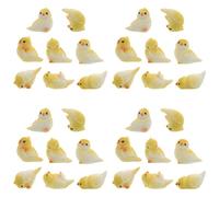 NUOBESTY 40pcs Cute Mini Parrot Decorative Figurines, Miniature Bird Figurines, Simulation Bird Figures for Fairy Garden, Micro Landscape