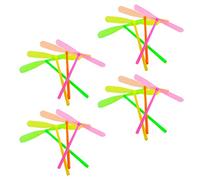NUOBESTY 40Pcs Hand Rubbing Flying Dragonfly Toys, Outdoor Interactive Propeller Toys Party Carnival Fillers for Kids, Assorted Colors