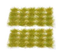 NUOBESTY 40pcs Microlandscape Model Material Fake Grass Pad Modeling Flocking Grass Model Turf Fake Lawn Material Static Grass Bushy Miniature Scenery Grass Craft Grass Green Plastic