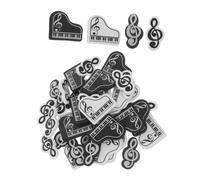 NUOBESTY 40pcs Mini Music Note and Piano Erasers for Students Travel Friendly Classroom Supplies with Clean Erasing Artistic Design for School and Home Use