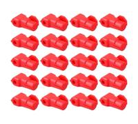 NUOBESTY 40pcs Plastic Pegboard Hook Lock with Invisible Anti-Theft Function and 6mm Hole Diameter, Red Hook Stopper for Store Displays and Home Balconies Protecting Personal Property
