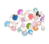 NUOBESTY 40Pcs Zinc Alloy Ocean Shell Charms for Jewelry Making Pendants for DIY Necklace Bracelet Earring Craft Diverse Beach Shell Designs for Creative Accessories