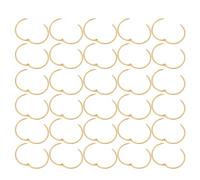 NUOBESTY 48pcs Loose Leaf Binder Rings Metal Book Rings 50mm Inner Diameter Secure Locking Large Size Advantage Golden Metal for Office and Craft Projects