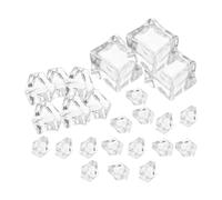 NUOBESTY 48pcs Realistic Looking Acrylic Fake Ice Cubes with Crystal Effects, Irregular Shaped Reusable Simulation Ice Cubes for Jewelry and Beverage Photography Props