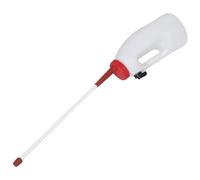 NUOBESTY 4l Calf Nursing Bottle Feeder for Newborn Animals and Lambs, White Plastic Livestock Feeding Equipment with Accurate Feeding and Easy to Clean Design for Farm Use