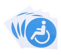 NUOBESTY 4Pcs 5.12Inch Adhesive Disabled Wheelchair Symbol Decals Waterproof Disability Car Stickers for Windows, Office, and Home Accessibility Signage
