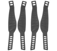 NUOBESTY 4pcs Adjustable Bicycle Foot Pedal Straps Heavy Duty Zipper Elastic Bands for Stationary Exercise Bike Pedals Fit Replacement Accessories