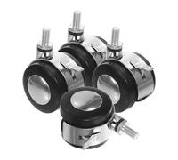 NUOBESTY 4pcs Alloy Office Chair Caster Wheels with Brake Swivel Replacement for Hardwood and All Floors Heavy Duty Smooth Rotation for Computer and Gaming Chairs